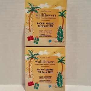Bath & Body NEW (4) Rockin’ Around The Palm Tree Wallflower 2-Pack Refills